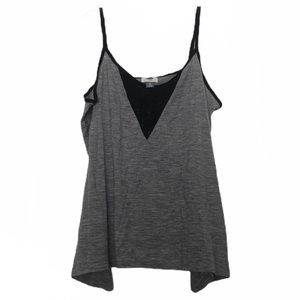 EUC Old Navy Gray & Black Lace Top [Size: XL]